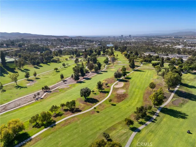 Aerial view of the nearby golf course