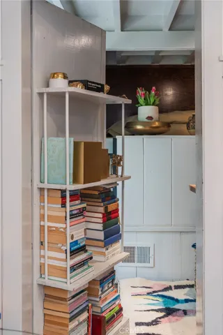 A rare Prohibition-era speakeasy remains intact, offering a one-of-a-kind space for entertaining, creative work, or quiet retreat.