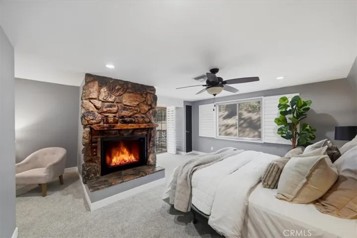 Huge Primary bedroom  with fireplace