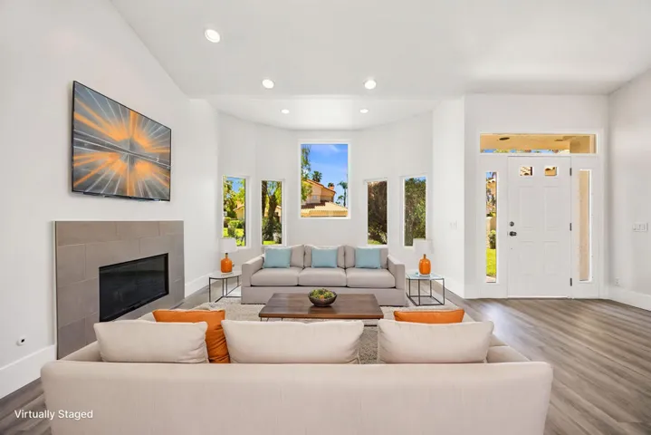 Family room staged with AI