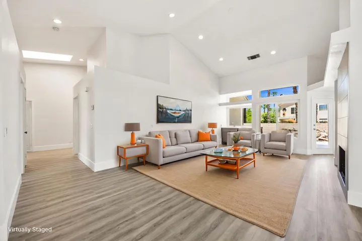 Living room stagged with AI