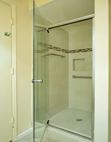 Shower in primary bathroom.