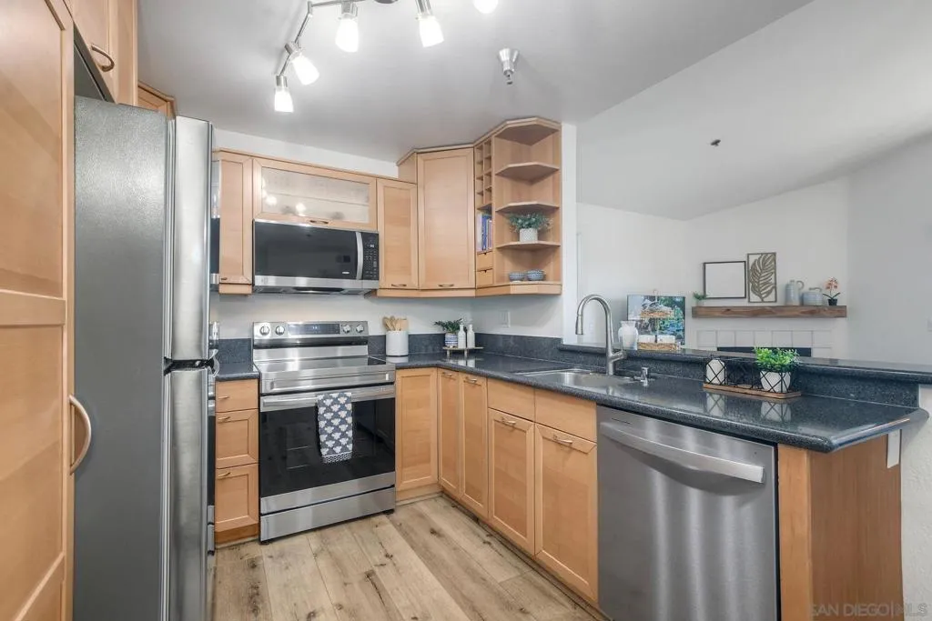 Kitchen with updated stainless steel appliances