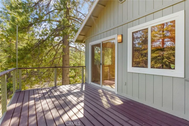 Deck off of main floor living area.