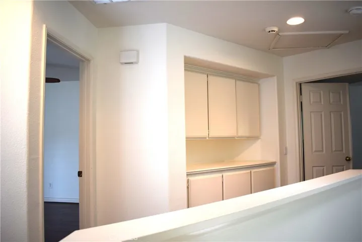 Landing with linen closet