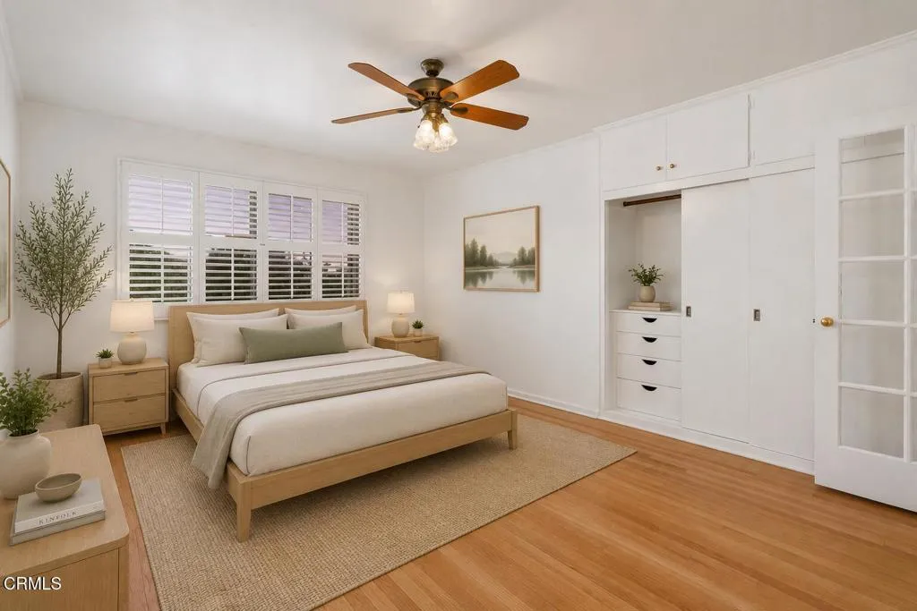 Bedroom staged