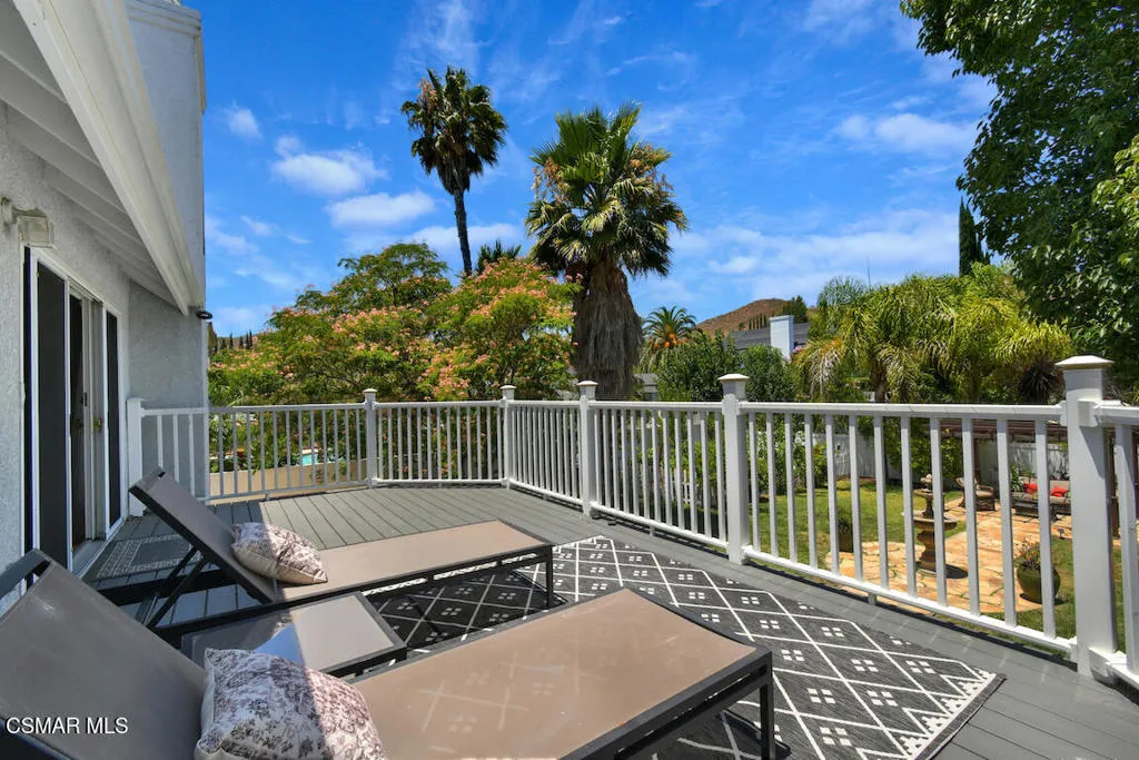 Balcony with backyard view