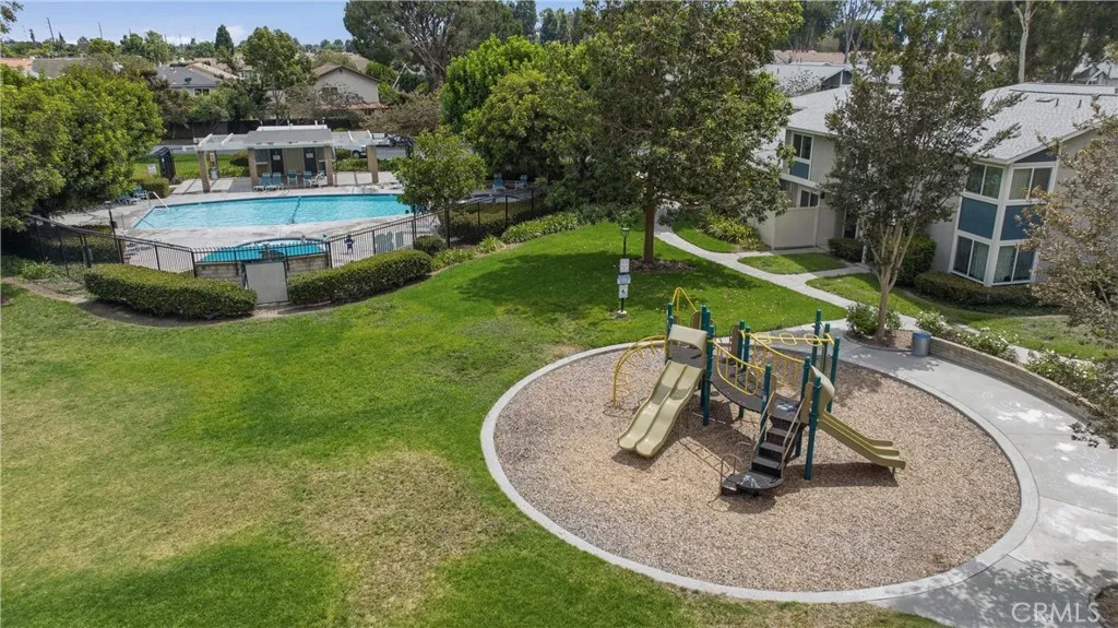 Playground, pool & lawn