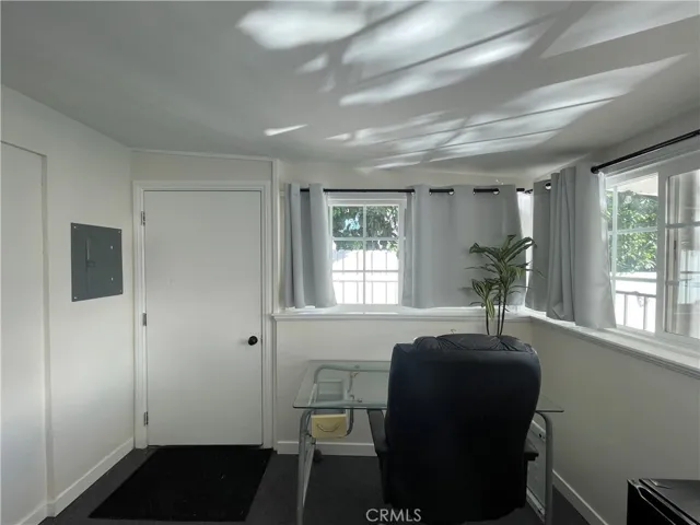 Sun room with exterior door