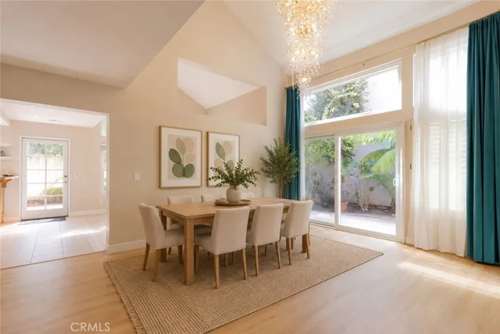 Virtual staging showing potential for dining area