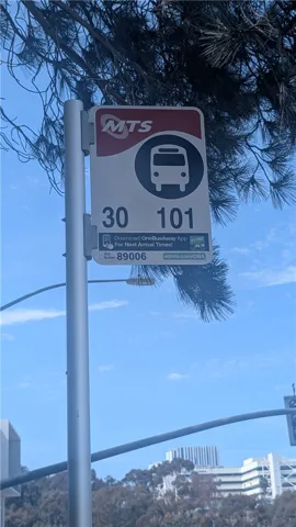 Near public bus lines