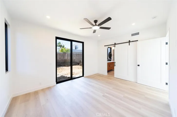 Sliding door to backyard
