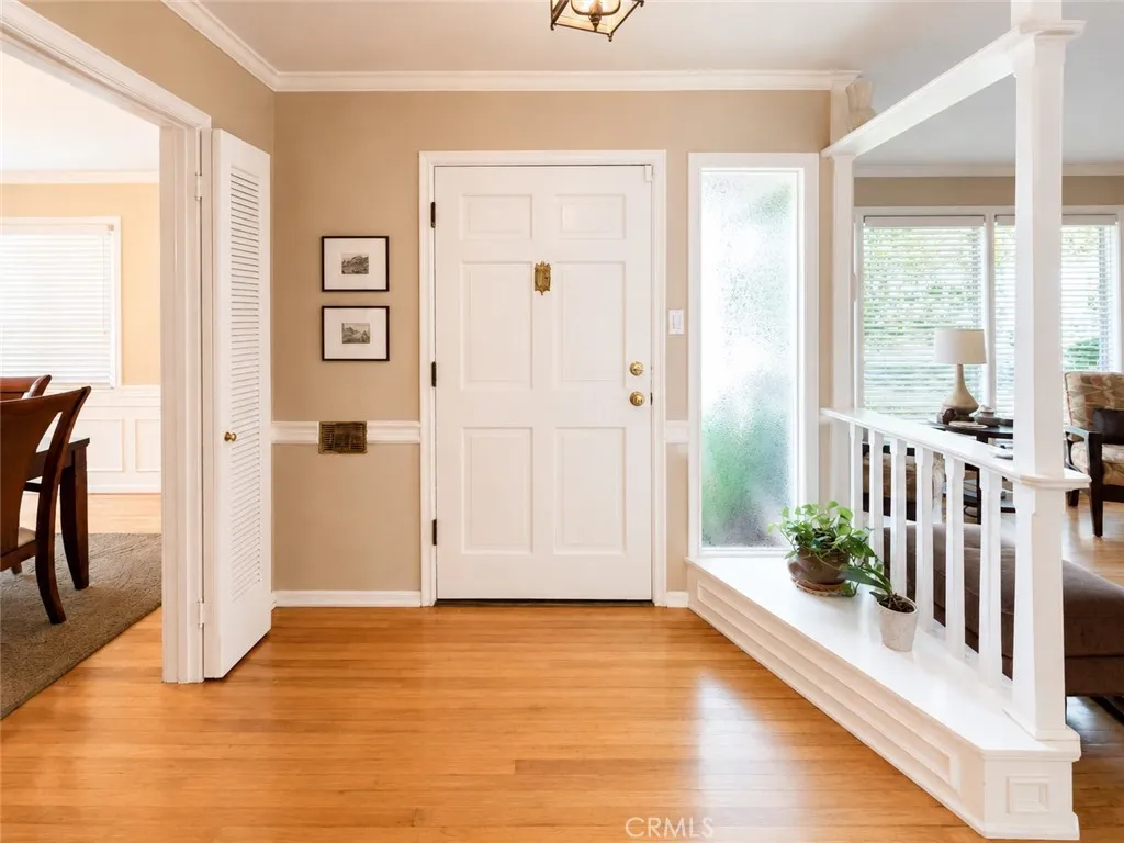 Front door and entryway