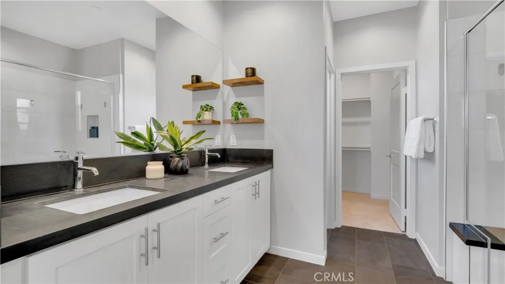 Primary Bath - Dual Sinks with Matte Granite Counters