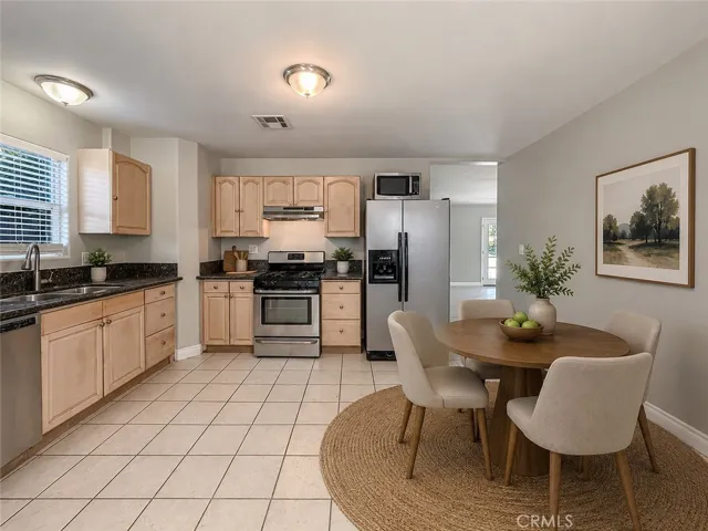 Virtually staged kitchen