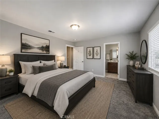 Virtually Staged Primary Bedroom