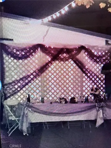 Back area set up for a wedding