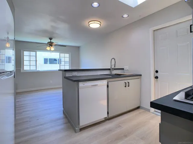 Kitchen view towards the dining area.