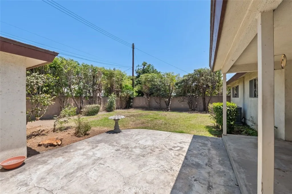 Backyard and covered patio