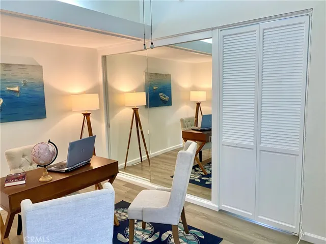 2nd bedroom has a large closet with mirrored doors.
