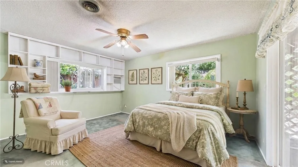 Virtually staged primary suite
