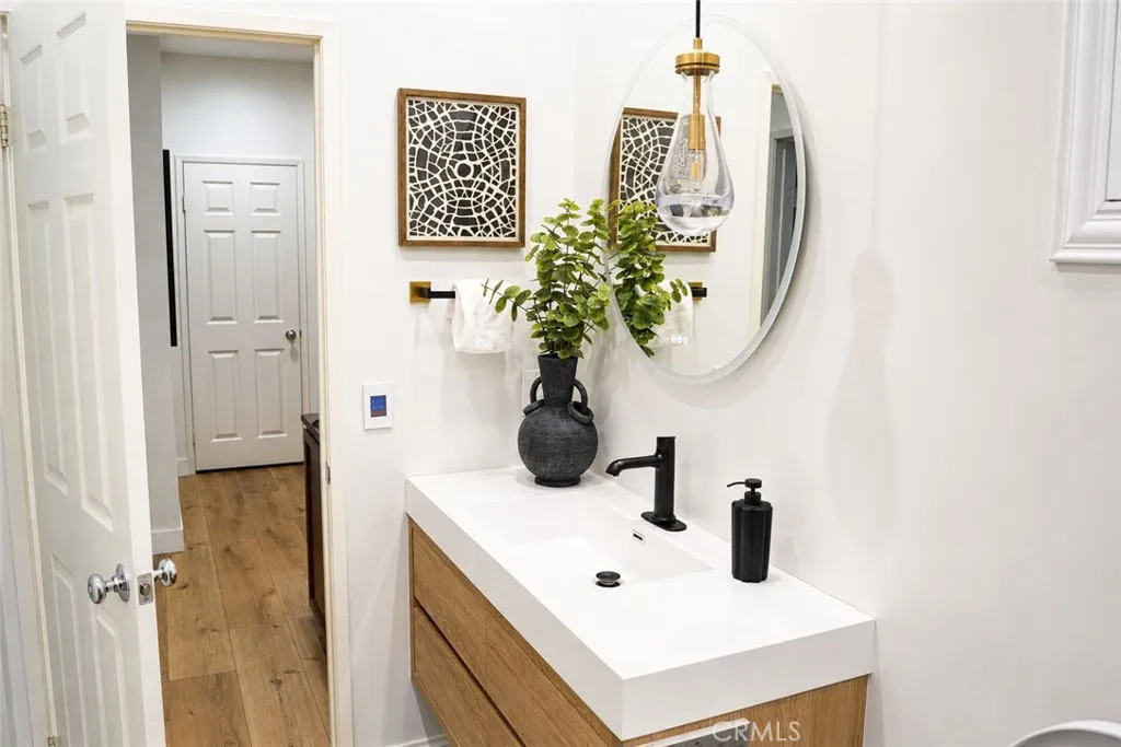 Hall bath vanity
