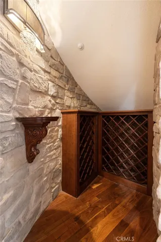 wine cellar under the staircase
