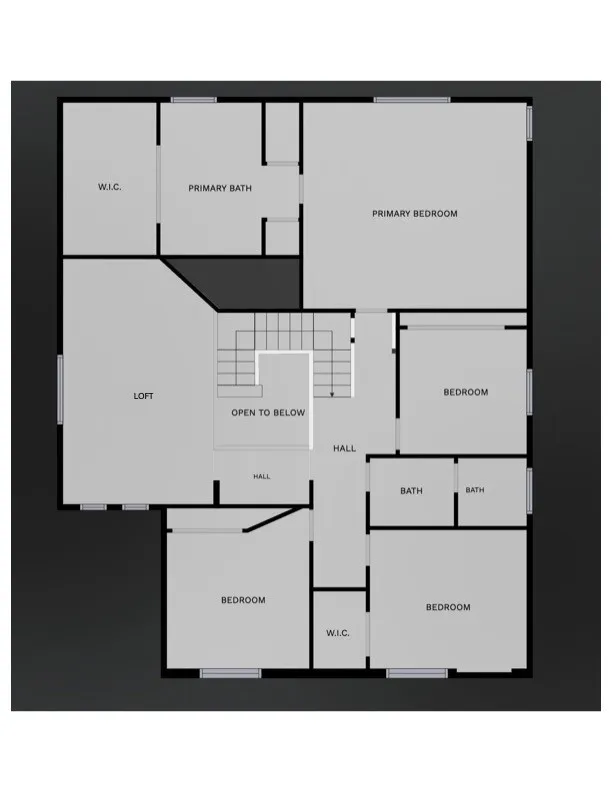 Second Floor Plan - Floor plans are for reference only; they are not to scale, and not 100% representative of the layout. They are meant to be used as a general representation.