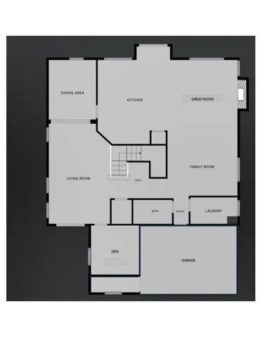 First Floor Plan - Floor plans are for reference only; they are not to scale, and not 100% representative of the layout. They are meant to be used as a general representation.