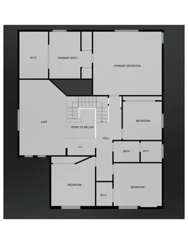 Second Floor Plan - Floor plans are for reference only; they are not to scale, and not 100% representative of the layout. They are meant to be used as a general representation.