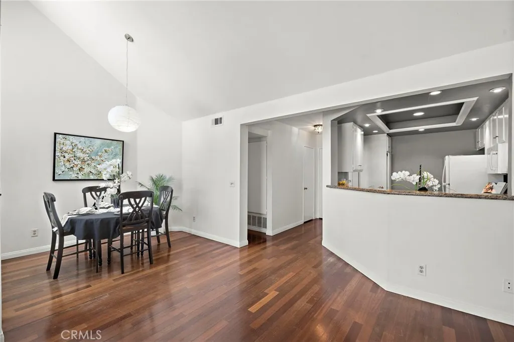 view of dining area and kitchen