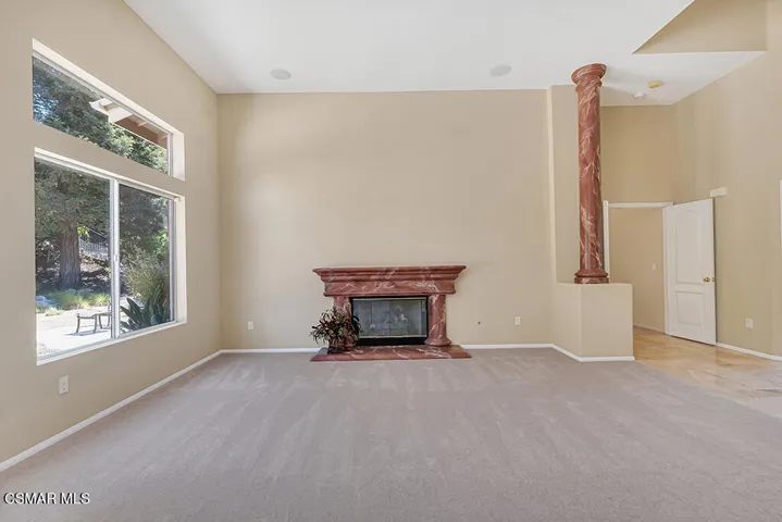 Living Room With Fireplace