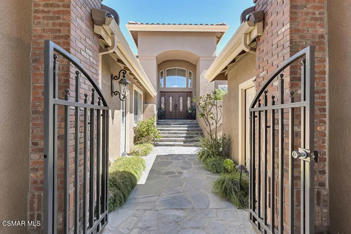 Gated Flagstone Entry