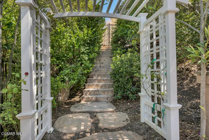 Arbor With Steps Leads to Hiking