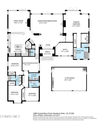 1688 Crystal View - 2D Floorplan