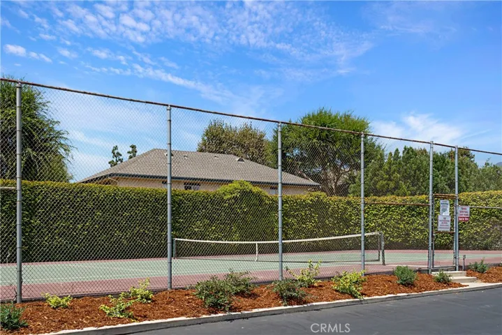 Community tennis court.
