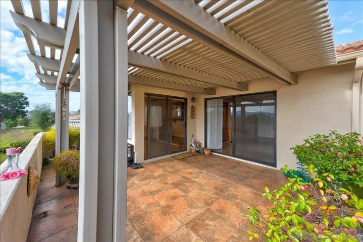 Back patio, covered. With gorgeous panoramic views.