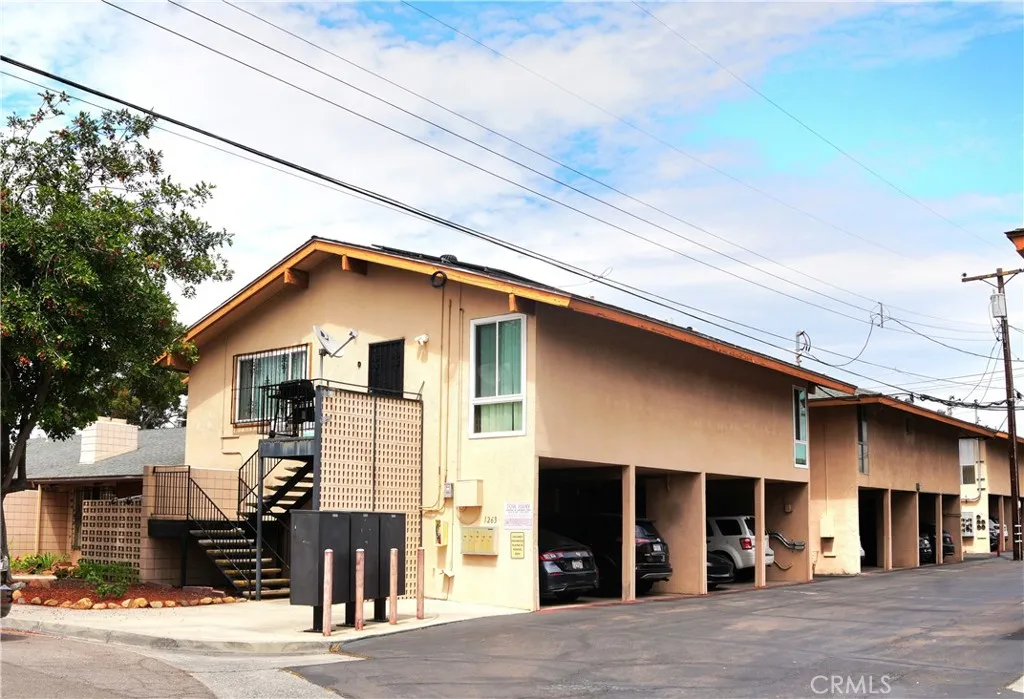 Front and side building.