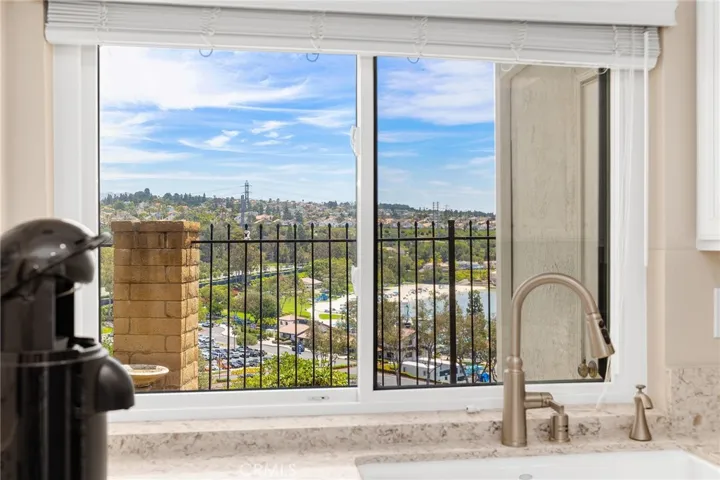 Kitchen lake view.