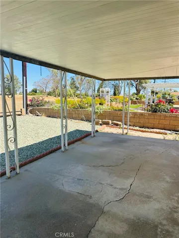 Covered patio.