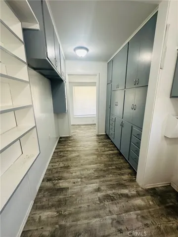 Extra storage in laundry room area.