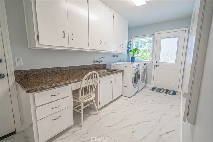 downstairs laundry room