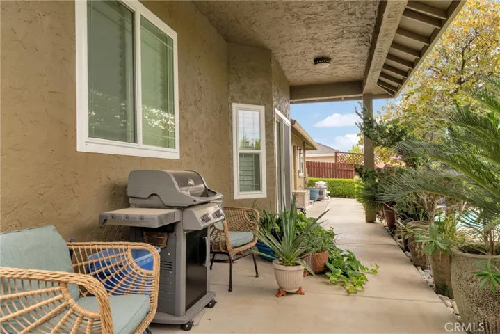 Covered patio area