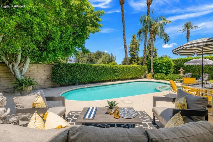 Digitally Altered Patio and Pool
