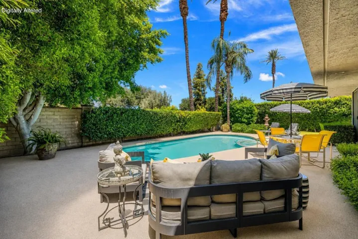 Digitally Altered Backyard w/ Pool