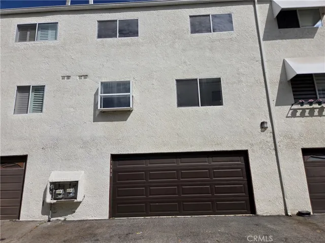 Back side of the unit with the garage