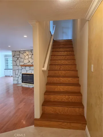 Upstairs to the three rooms
