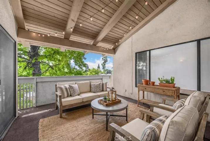 Virtually Staged Large Balcony