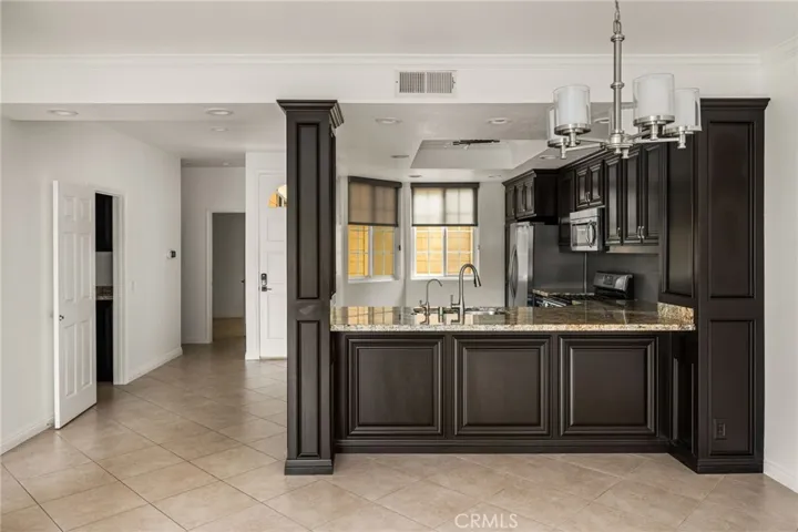 Open kitchen overlooking the main living space.