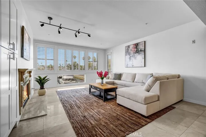 Living Room with Marina Water Views